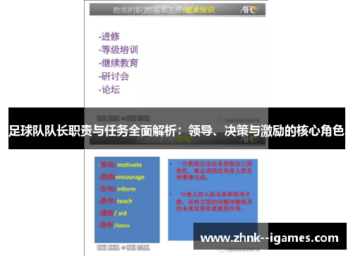 足球队队长职责与任务全面解析:领导、决策与激励的核心角色 足球队队长职责与任务全面解析:领导、决策与激励的核心角色